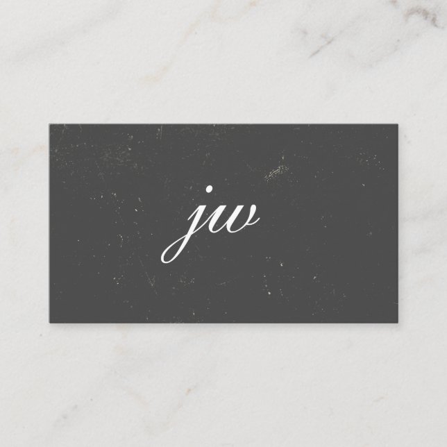 ElegantTexture Monogram Business Card (Front)