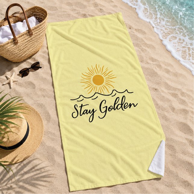 ElegaStay Golden beach Towel – Soft, Stylish & Sun (Creator Uploaded)