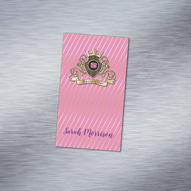 Elegenat Gold Monagram Fashioned Business card (In Situ)