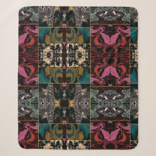 Elegent Abstract MARBLE Pattern Sherpa Blanket