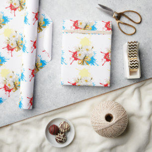 Elegent modren dazie flower wrapping paper