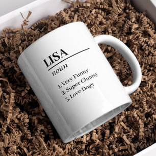 Elegent Personalised Teacher Name Definition Coffee Mug