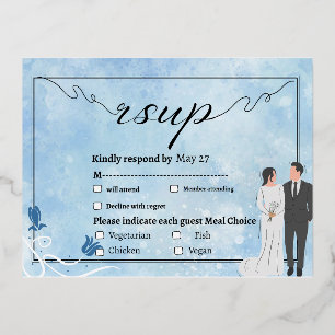 Elegent tulip floral wedding invitation Post Card