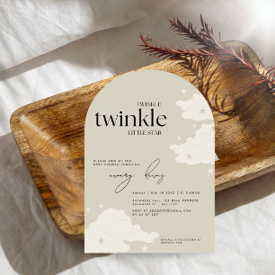 Elegent Twinkle Twinkle Little Star Baby Shower  Invitation