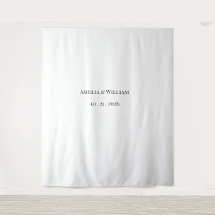 Elegnat Minimalist Wedding Backdrop Tapestry
