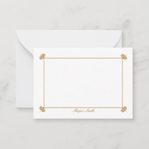 Elegnt Decorative Personalised Flat Note Cards