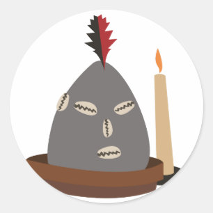 Elegua Statue Classic Round Sticker