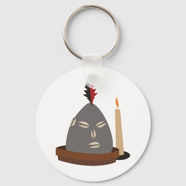 Elegua Statue Key Ring (Front)