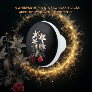Elegy for a Fallen Song – Romantic Gothic Violin Ceramic Knob