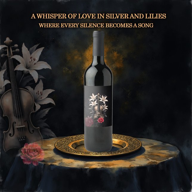 Elegy for a Fallen Song – Romantic Gothic Violin  Wine Label (Creator Uploaded)