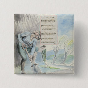 'Elegy written in a Counrty Church-Yard', design 1 15 Cm Square Badge