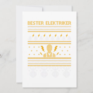 Elektriker Electronic Ugly Christmas Sweater Gift Invitation