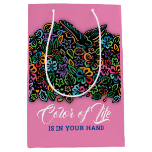 Elelgant Colour of Life Design Medium Gift Bag