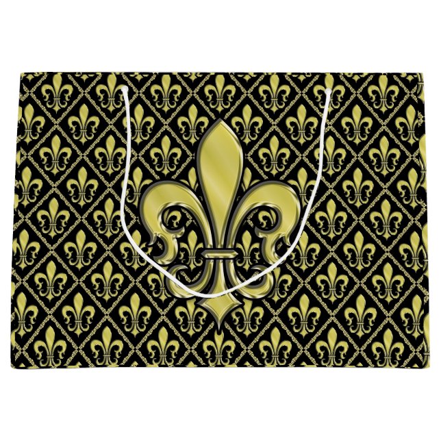 Elelgant Fleur de Lis Design Gift Bag (Front)