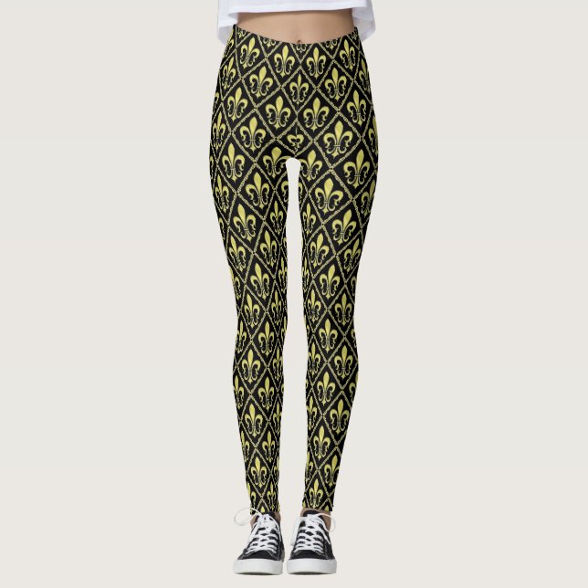 Elelgant Fleur de Lis Design Leggings (Front)