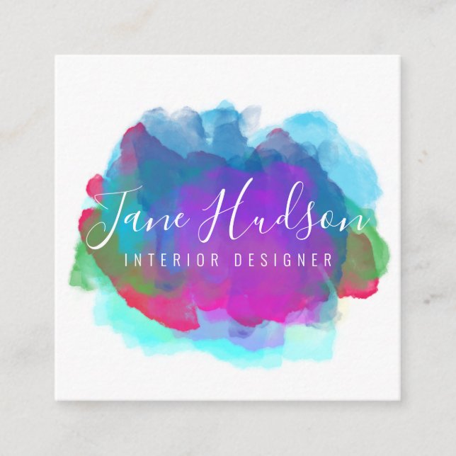 Elelgant Gold Black Minimalist Editable 2.5x2.5 Sq Square Business Card (Front)