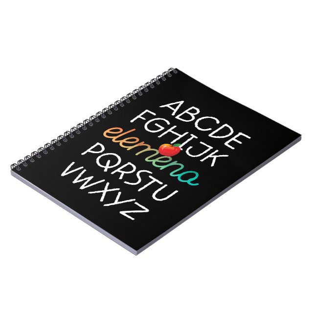 Elemeno Alphabet Preschool Kindergarten - School Notebook (Left Side)