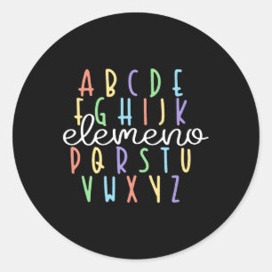 Elemeno Kindergarten Teacher Cute Gifts Back To Sc Classic Round Sticker