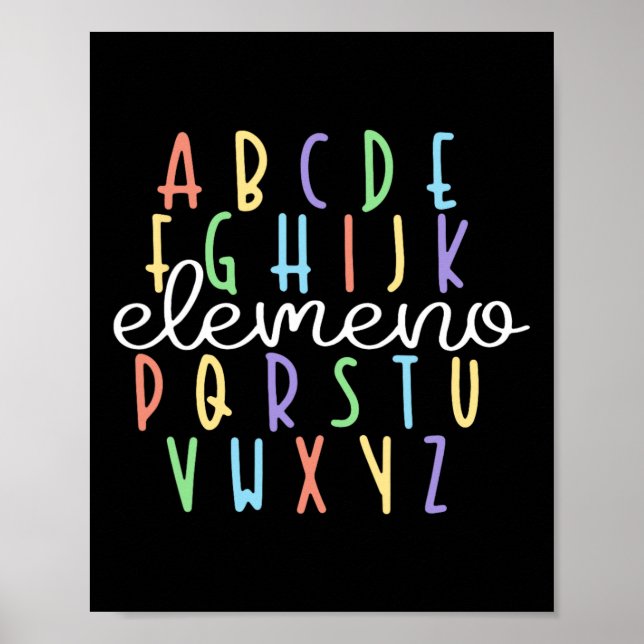 Elemeno Kindergarten Teacher Cute Gifts Back To Sc Poster (Front)