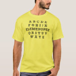 Elemenopee Alphabet Funny T-Shirt<br><div class="desc">DON’T SEE IT? STILL WANT IT? Any of the designs you see here can be customised and put on any of the many Zazzle products! We’ll start on your request as soon as you send it to allangeeD0Tmail@gmailD0Tcom Have you been looking for funny shirts on the Internet? Every day, we’re...</div>