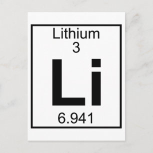 Element 003 - Li - Lithium (Full) Postcard