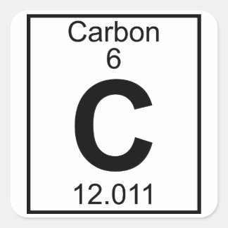 Element 006 - C - Carbon (Full) Square Sticker