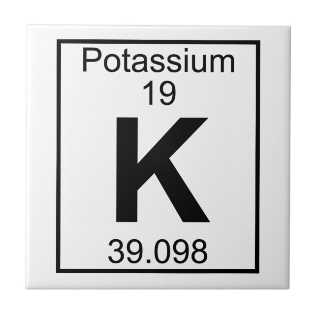 Element 019 - K - Potassium (Full) Tile (Front)