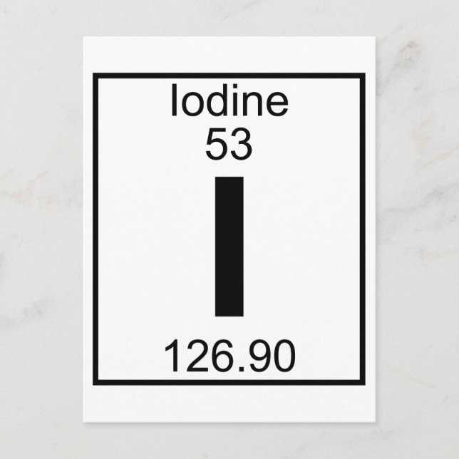 Element 053 - I - Iodine (Full) Postcard (Front)