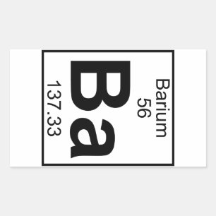 Element 056 - Ba - Barium (Full) Rectangular Sticker