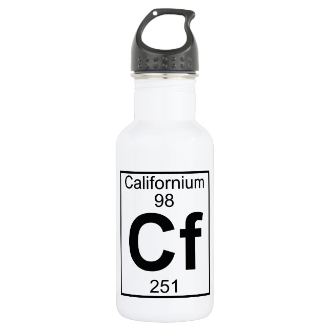 Element 098 - Cf - Californium (Full) 532 Ml Water Bottle (Front)