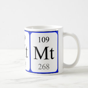Element 109 white mug - Meitnerium