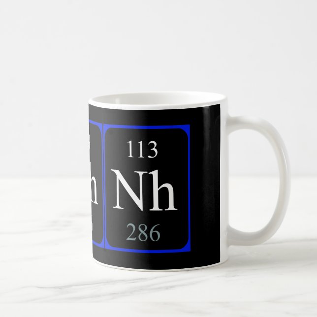 Element 113 mug - Nihonium black (Right)