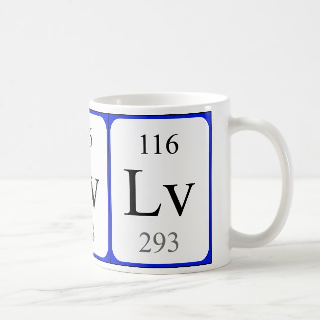 Element 116 white mug - Livermorium (Right)