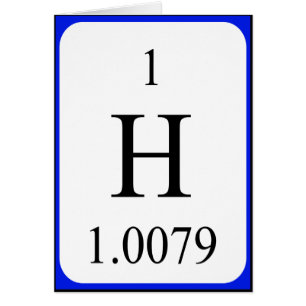 Element 1 card - Hydrogen