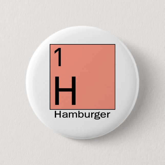 Element 1: Hamburger 6 Cm Round Badge (Front)