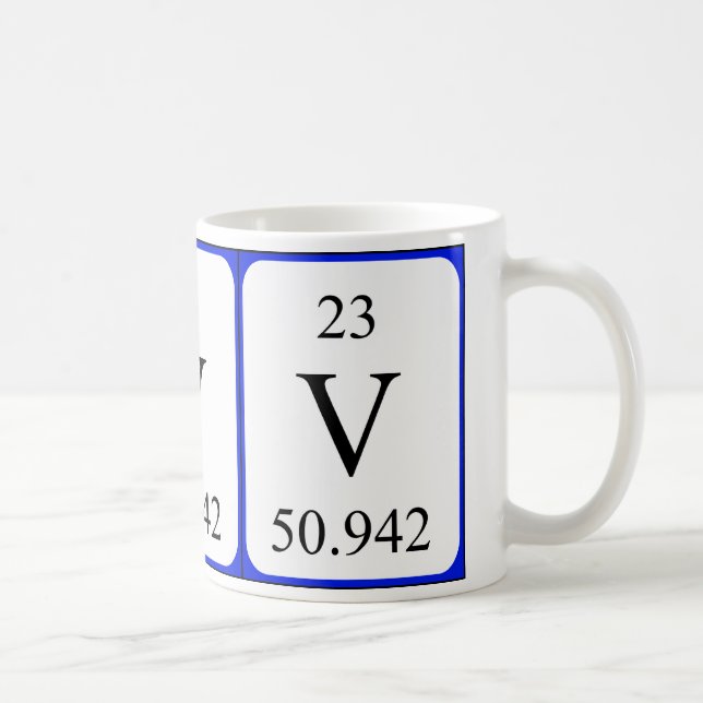Element 23 white mug - Vanadium (Right)