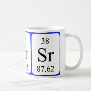 Element 38 white mug - Strontium