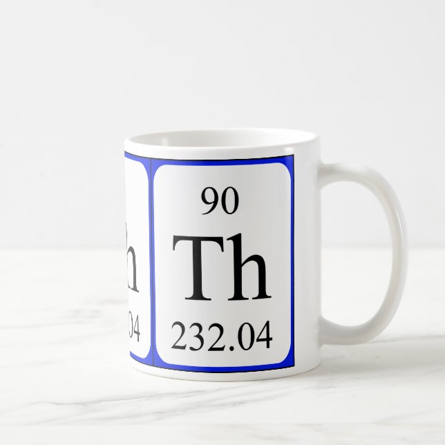 Element 90 white mug - Thorium (Right)