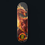 *~*  Element AP88  Fire Elemental Dragon Fierce Skateboard<br><div class="desc">(Search code AP88 to find similar items ) Easily Transfer to other Zazzle Products. Elemental Element DRAGON with RING of FIRE / FLAMES / FLAME and INITIAL MONOGRAM for your name - Keep or edit or delete the text. This Fierce Popular trending skateboard Chinese style custom pro Element Dragon design...</div>