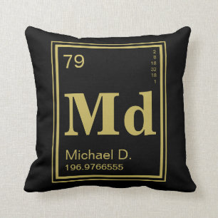Element of You! Gold Element Custom Name Cushion