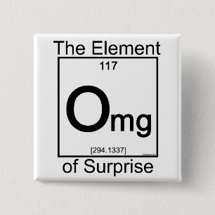 Element OMG 15 Cm Square Badge