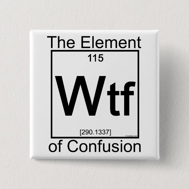 Element WTF 15 Cm Square Badge (Front)