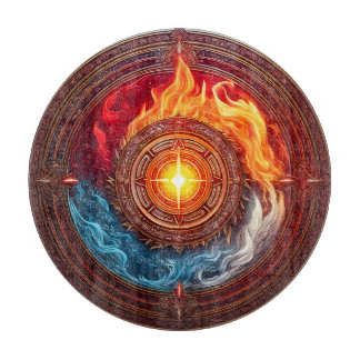 Elemental Circle Of Power Cutting Board