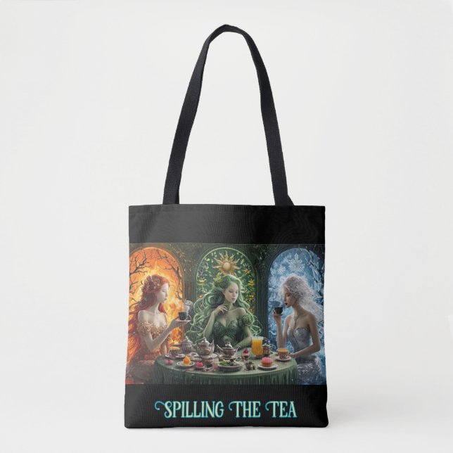 Elemental Goddesses Tote Bag - Spilling the Tea (Front)
