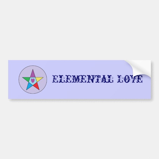 Elemental Love Bumper Sticker (Front)