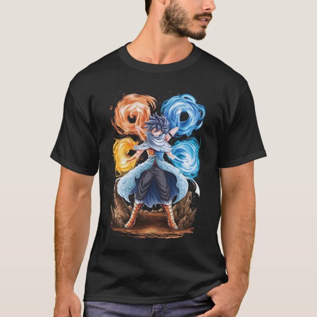 "Elemental Master Anime T-Shirt – Unique Anime  (Front)
