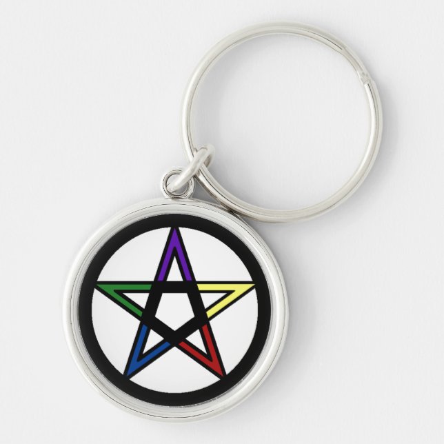 Elemental Pentacle Key Ring (Front)