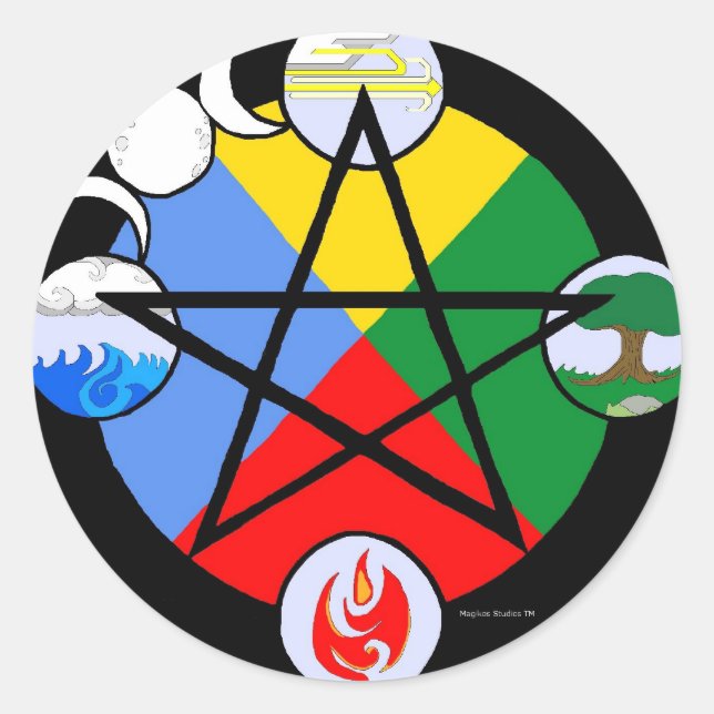 Elemental Pentagram Stickers (Front)