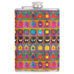 Elemental Symbols Pattern Meditation Aid Tattva Hip Flask
