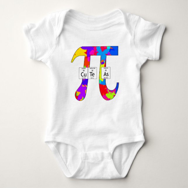 Elementally Cute as Pi (butterfly) Baby Bodysuit (Front)